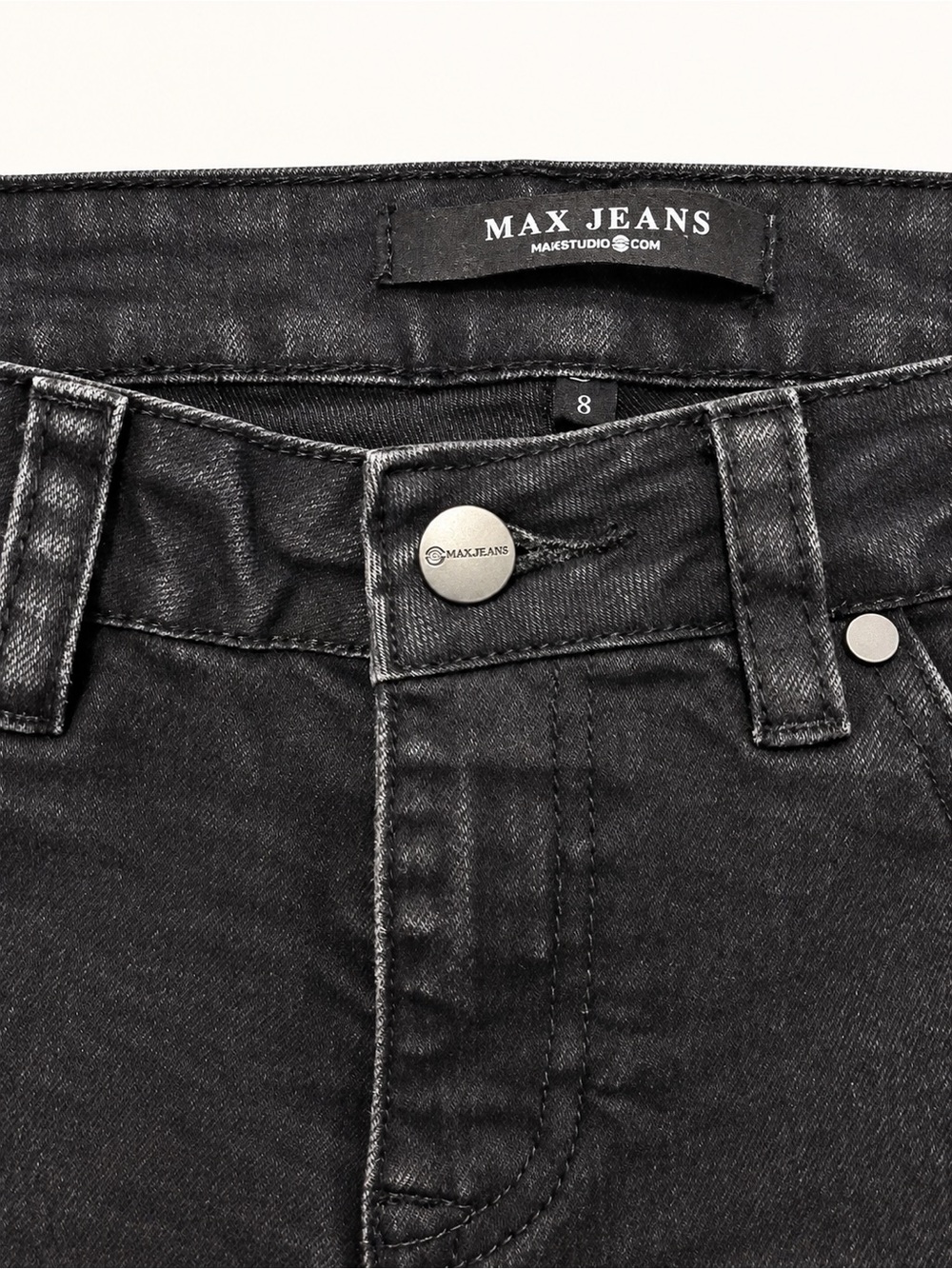 Max Jeans by Max Studio Black Denim Straight 31 Size 8